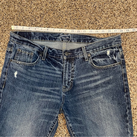 Brooklyn Calling N.Y.C Aeropostale Men’s Cut Off Jean/Denim Shorts Sz 34 - Picture 7 of 10